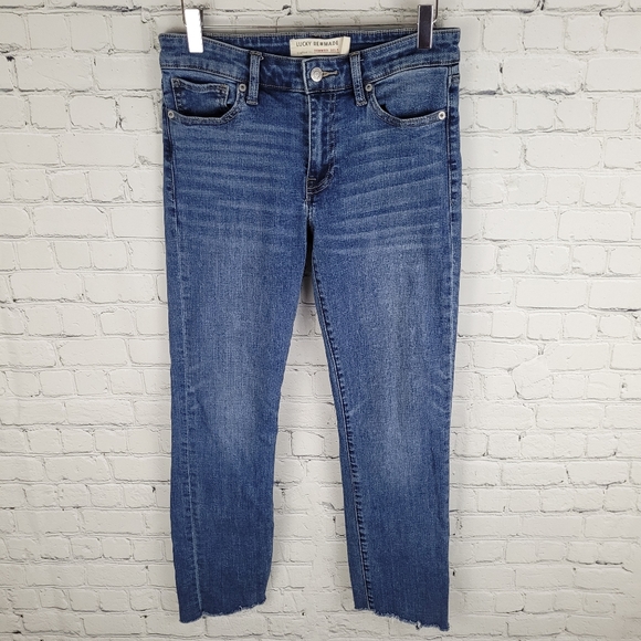 LUCKY BRAND | Re-Made Ava Skinny chewed raw hem denim jeans - Picture 5 of 10